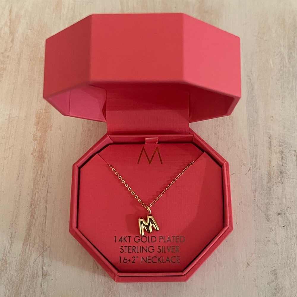 Isabella M "M" Initial Necklace